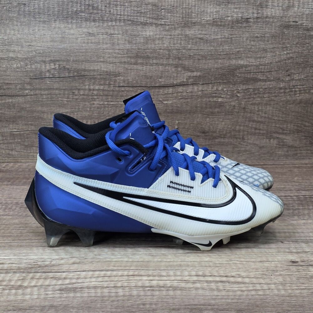 Nike Vapor Edge Elite 360 2 Men’s Size 9 White Blue Football Cleats DA5457-414